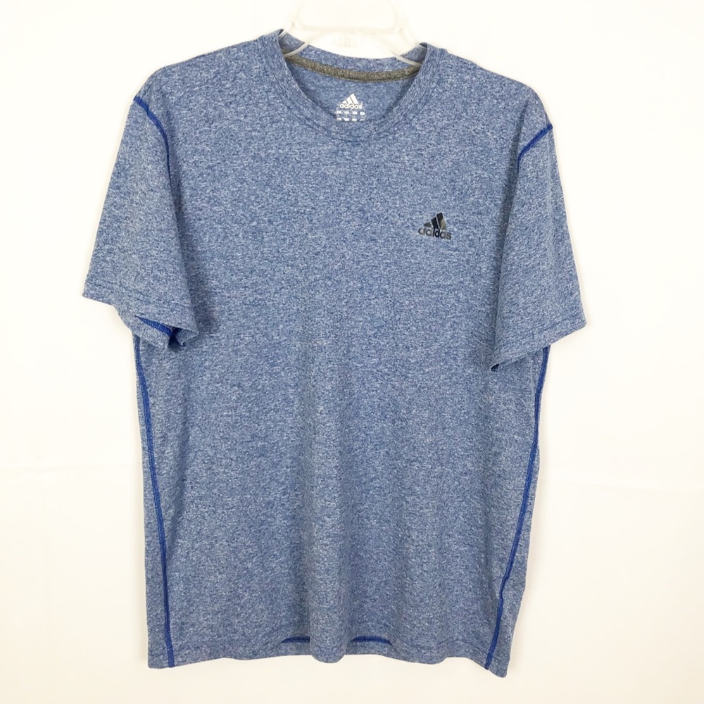 ADIDAS Blue Climalite Short Sleeve Athletic Tee-L